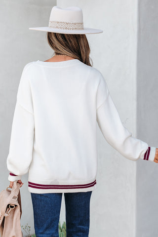 Coffee See You Cowboy Embroidered Western Graphic Sweater