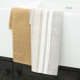Howard's - 3 Piece EZ Home Tan Stripe Kitchen Tea Towel Set