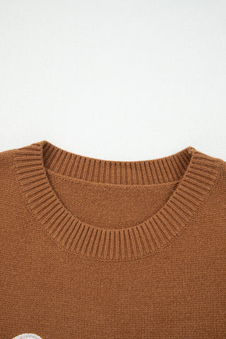 Coffee See You Cowboy Embroidered Western Graphic Sweater