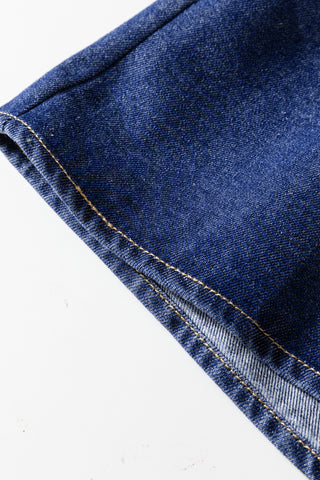 Ashleigh Blue Denim Shirt Collar Long Sleeve Flared Mini Dress