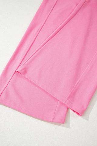 Slim Ribbed Tank Top and Sweatpants Set