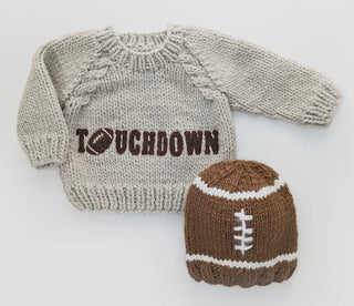 Touchdown / Football Sweater & HAT ( sold separately)For Baby & Toddler ~ (pre-order ships Sept. 2nd) Free Shipping