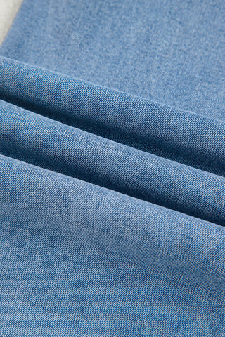 Beau Blue Vintage Washed Knot Belt Wide Leg Jeans