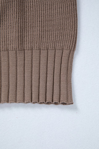 Light Pink Mixed Texture Knit Button V Neck Sweater Cardigan