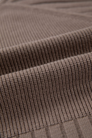 Light Pink Mixed Texture Knit Button V Neck Sweater Cardigan