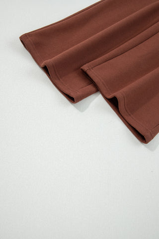 Coffee Leopard Drawstring Winter Fleece Pants